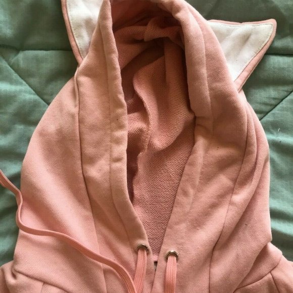 Pink Cat Pullover hoodie w/ Cat Ears - Women - Small - Picture 4 of 4